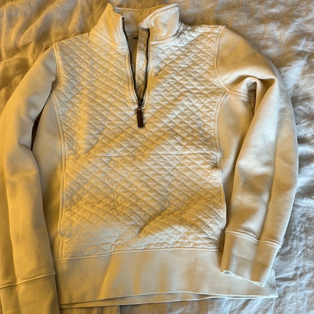 LLBean quilted fleece pull over